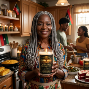 Rooted In Greatness™ Premium Soy Candle | Large 13.75 oz Amber Jar | Comfort Spice Scent | Legacy Inspired Gift Candle